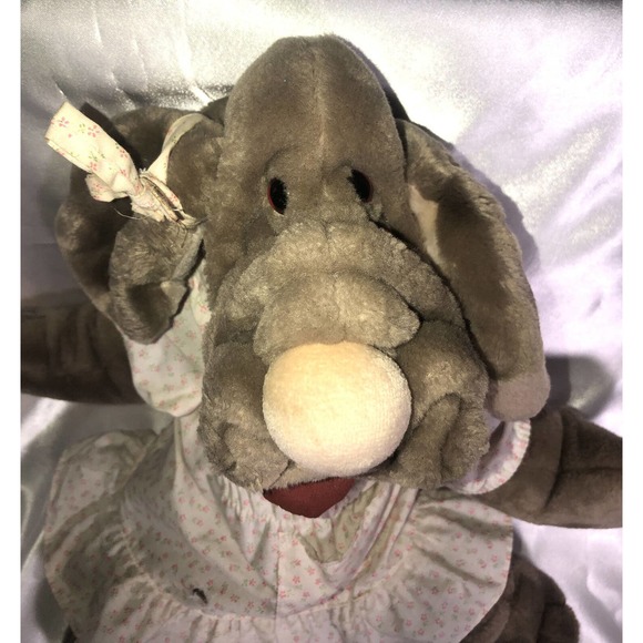 Vntg Ganz Bros Retired Wrinkles Toy Stuffed Plush Puppet Dog (Flawed Dress) 1981 - Picture 1 of 11